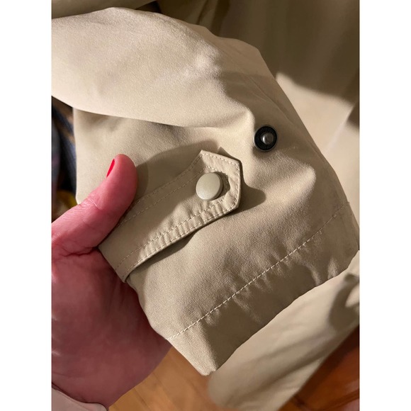 Vintage (1990s) LL Bean Ladies Hooded Trench w Removable Wool Lining EVC sz. S - Picture 5 of 8